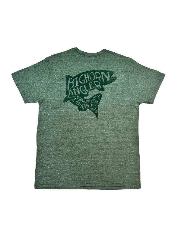 Bighorn Angler Logo T Shirt - Green Trout Sketch