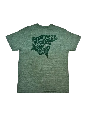 Bighorn Angler Logo T Shirt - Green Trout Sketch