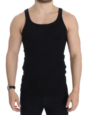 Black cotton crewneck t-shirt