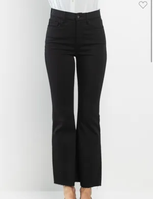 Black High Rise Kick Flare Jeans