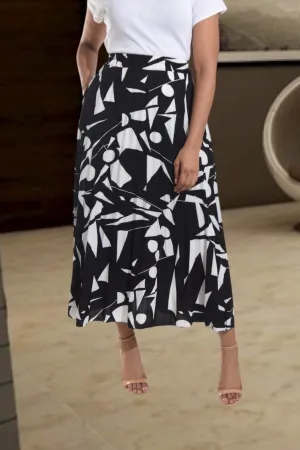 Black Pleated Pocket Skirt
