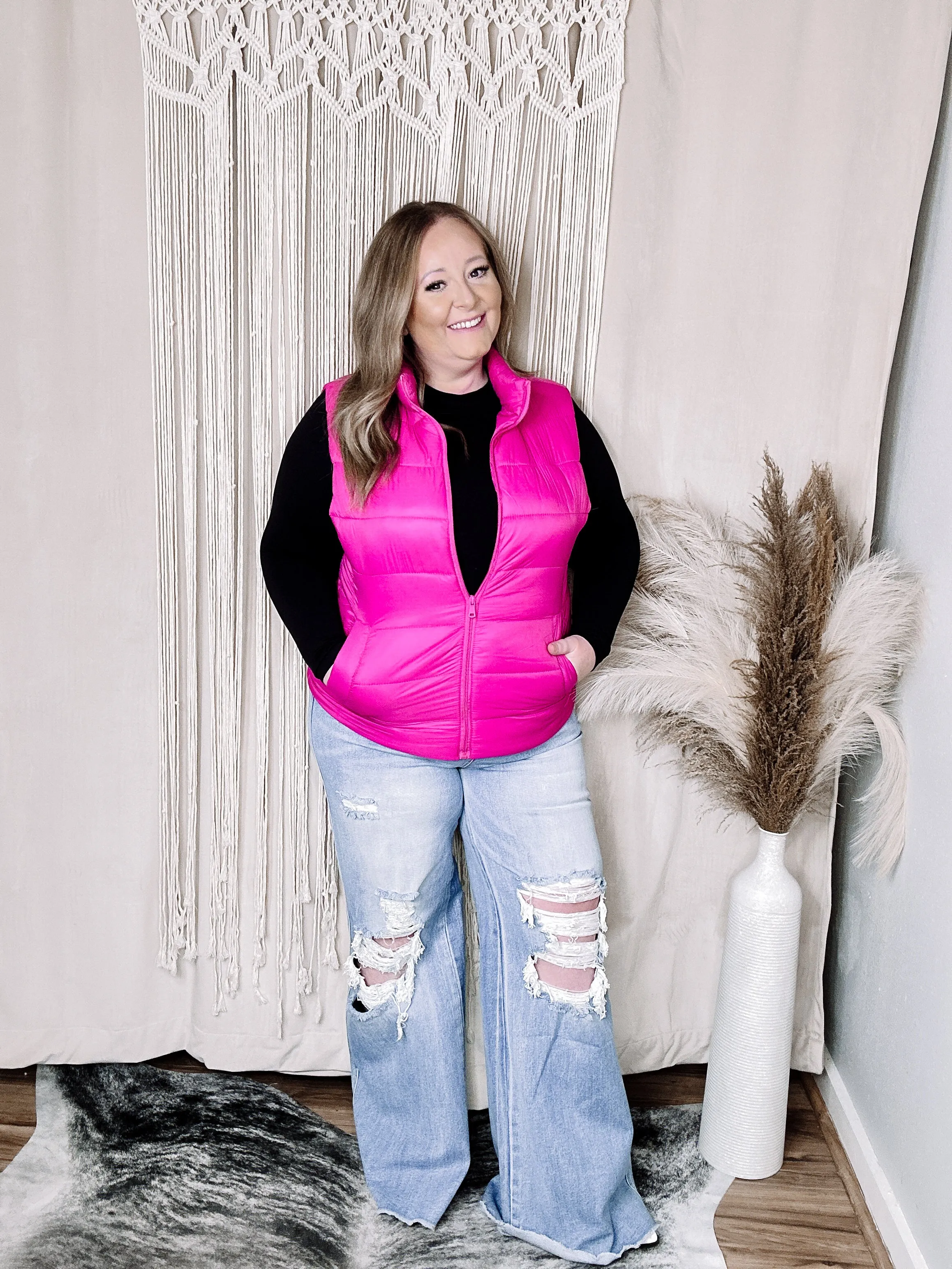 Blake distressed wide leg jeans