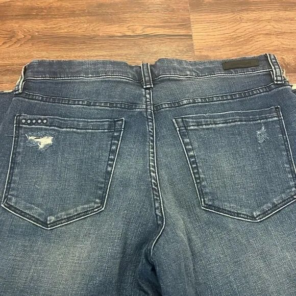 BLANKNYC Cropped Girlfriend Gemmed Jeans