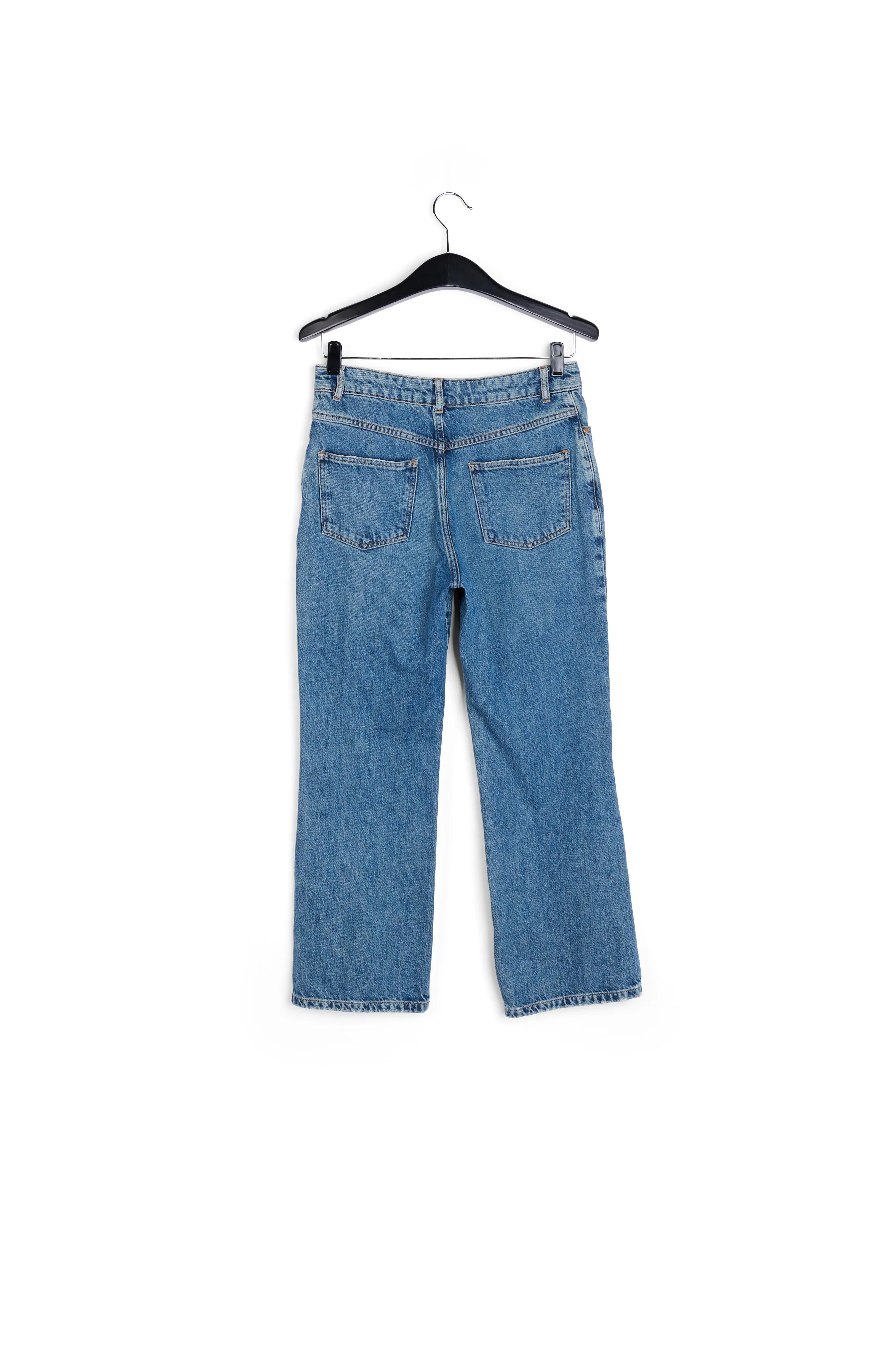 Blue cotton-stretch flared-fit jeans