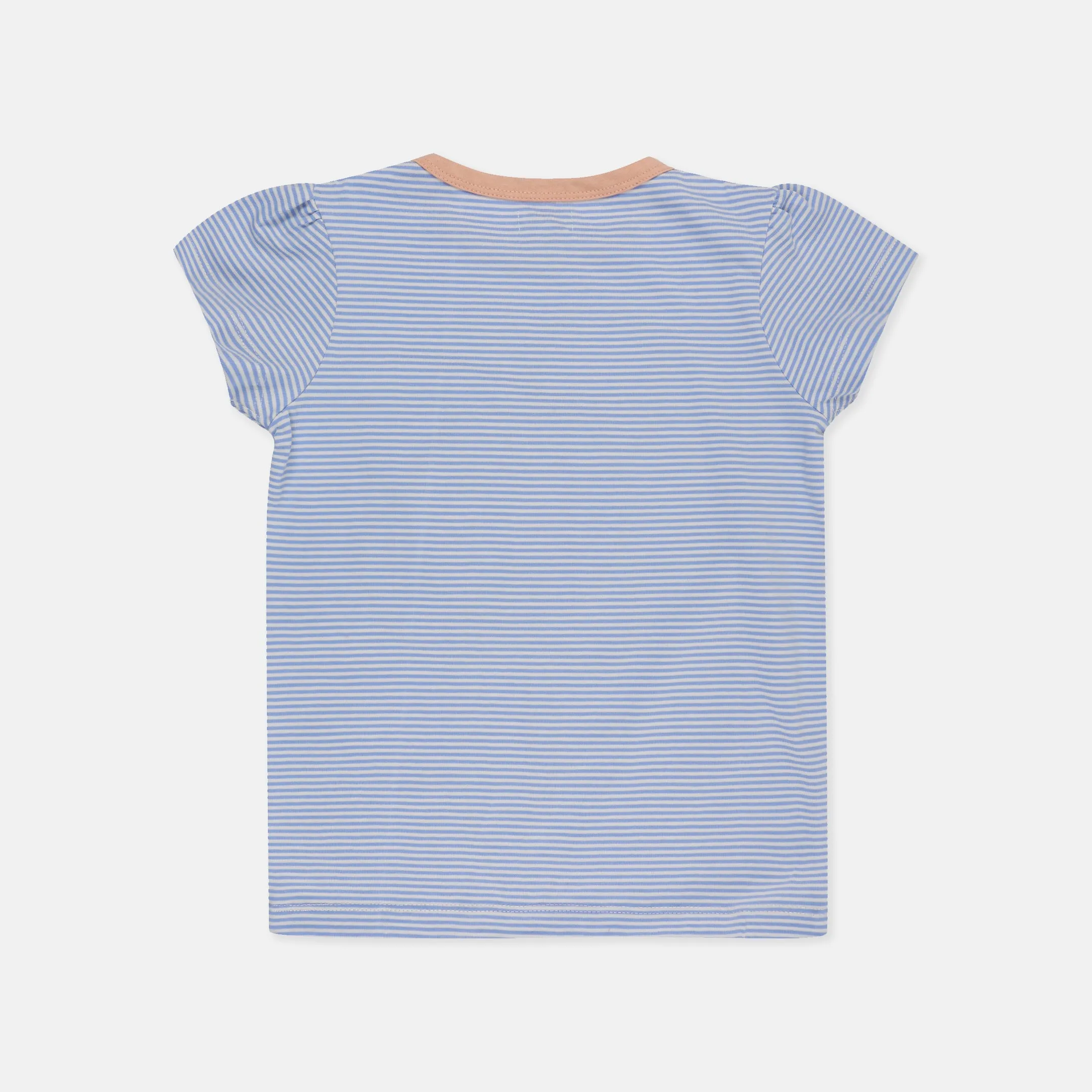 Blue Floral Applique Top