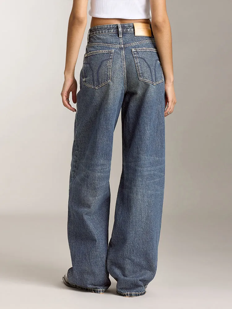 Blue Wide Leg Jeans