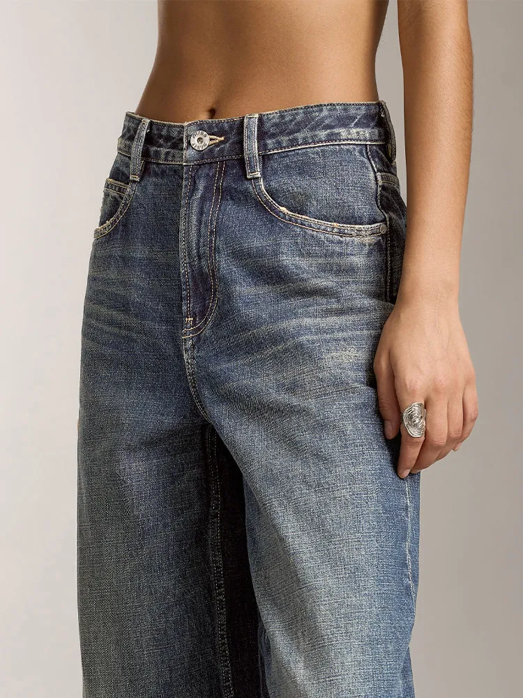 Blue Wide Leg Jeans