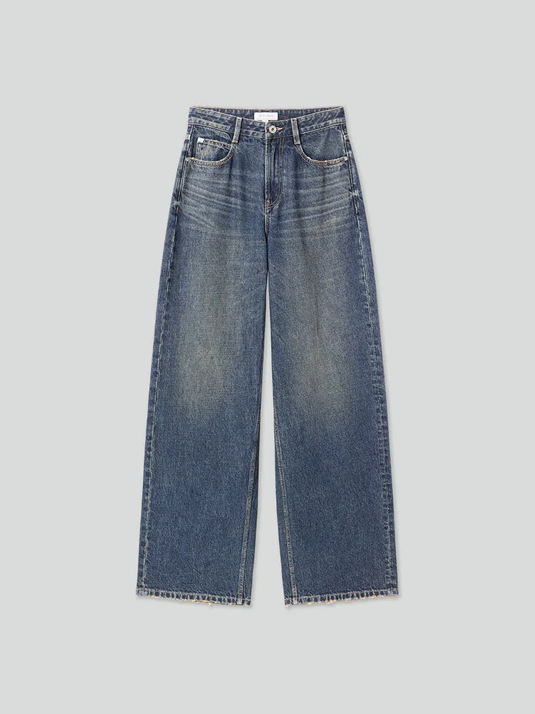 Blue Wide Leg Jeans