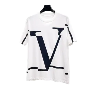 Bold and Creative: Irregular Printed V Logo Shirt