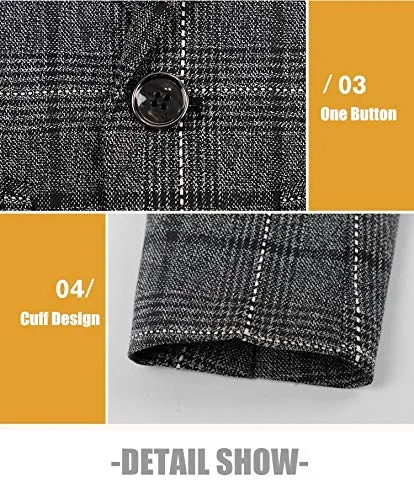 Boys Plaid Blazer Set