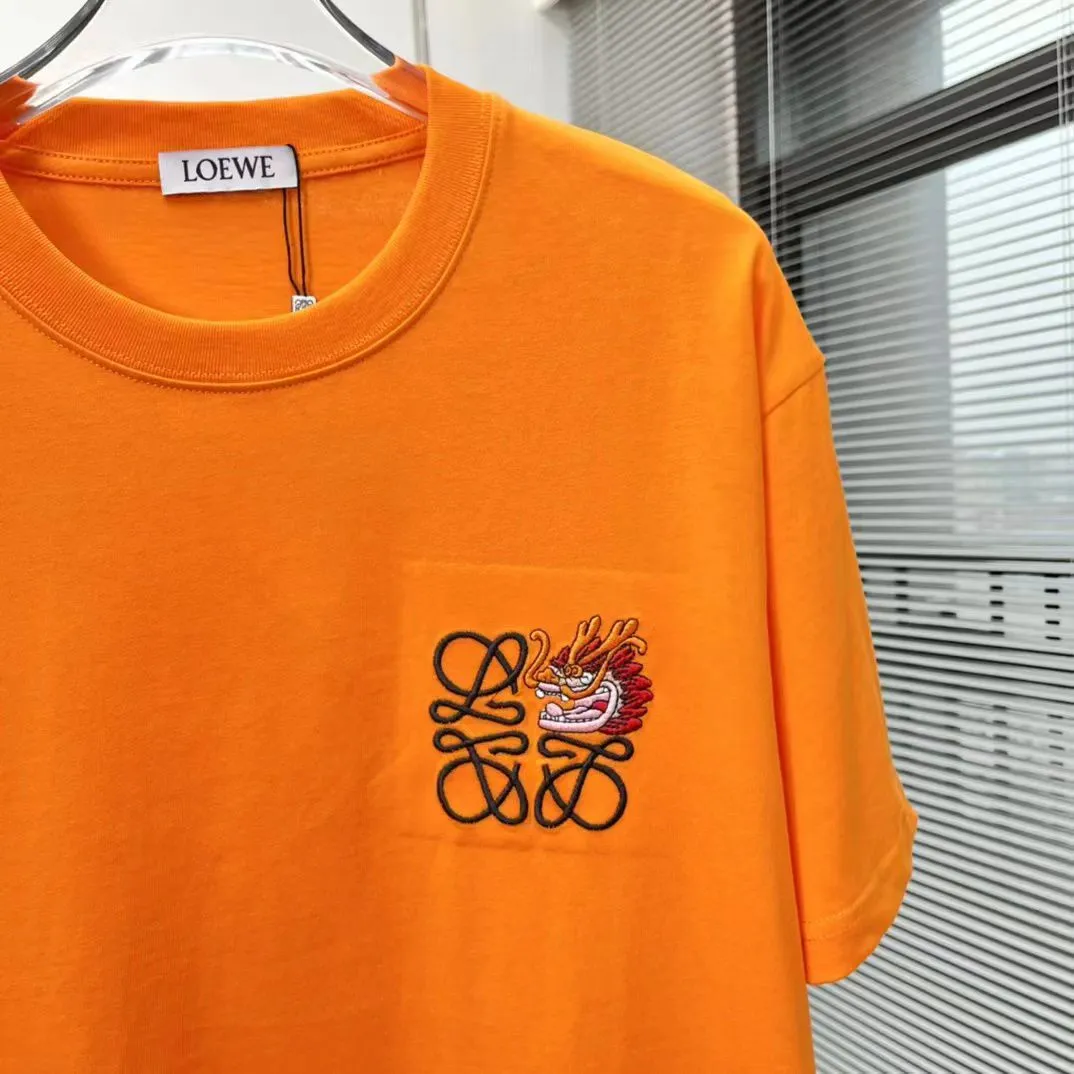 Branded  Drop Shoulder Embroidered Logo  Tee