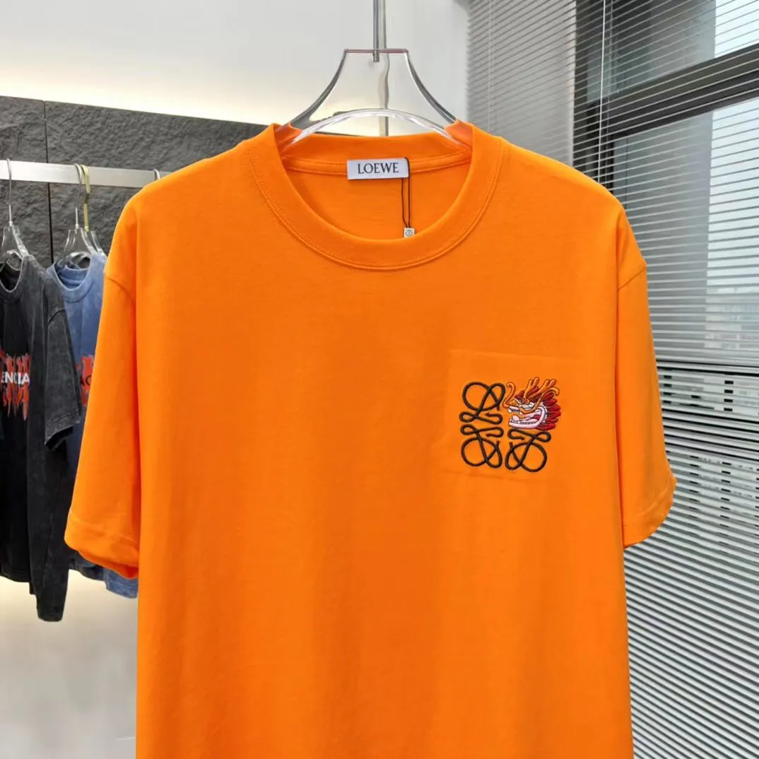 Branded  Drop Shoulder Embroidered Logo  Tee