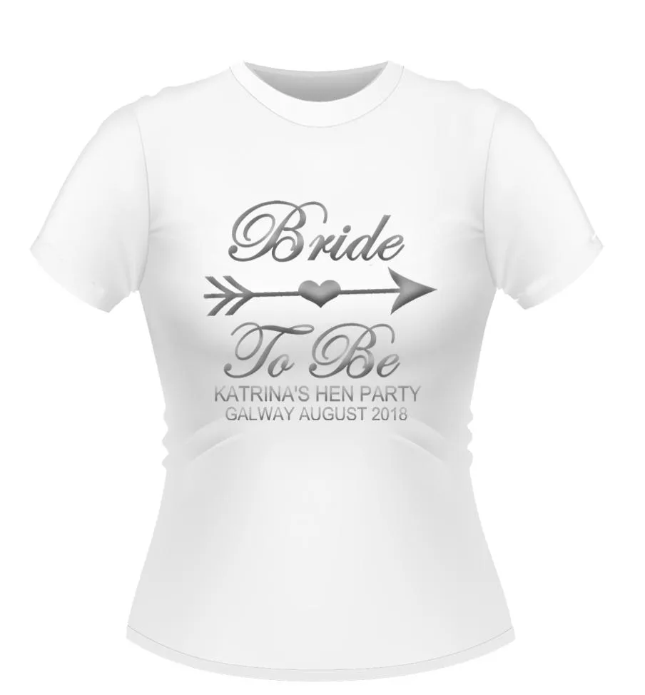Bride to Be 'Bride Tribe' design Personalised Hen Party Tshirt