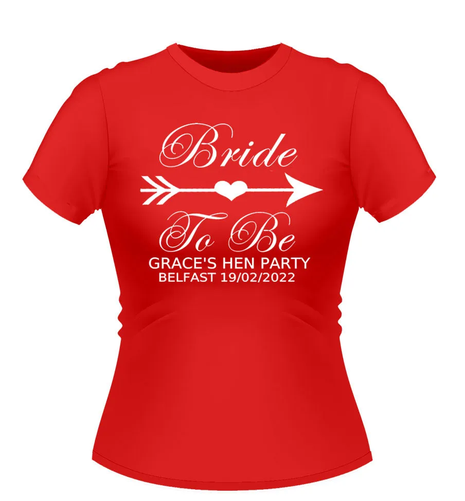 Bride to Be 'Bride Tribe' design Personalised Hen Party Tshirt