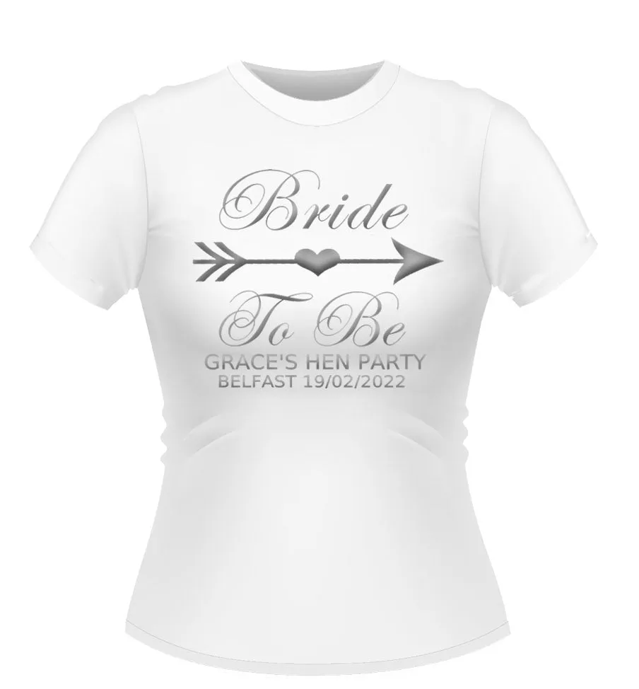 Bride to Be 'Bride Tribe' design Personalised Hen Party Tshirt