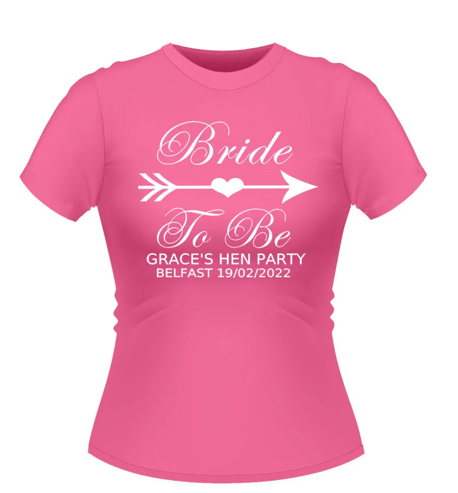 Bride to Be 'Bride Tribe' design Personalised Hen Party Tshirt