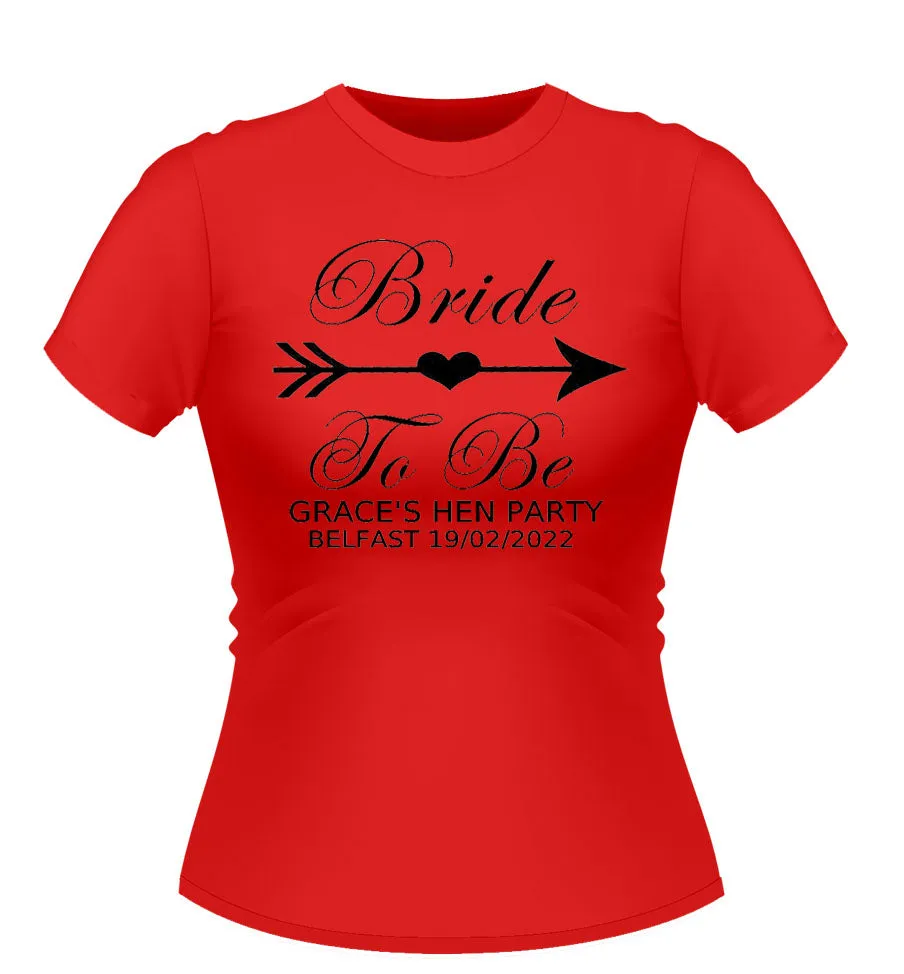 Bride to Be 'Bride Tribe' design Personalised Hen Party Tshirt