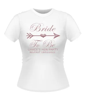 Bride to Be 'Bride Tribe' design Personalised Hen Party Tshirt