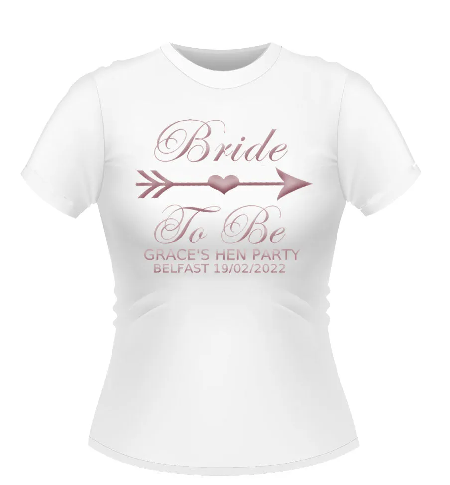 Bride to Be 'Bride Tribe' design Personalised Hen Party Tshirt