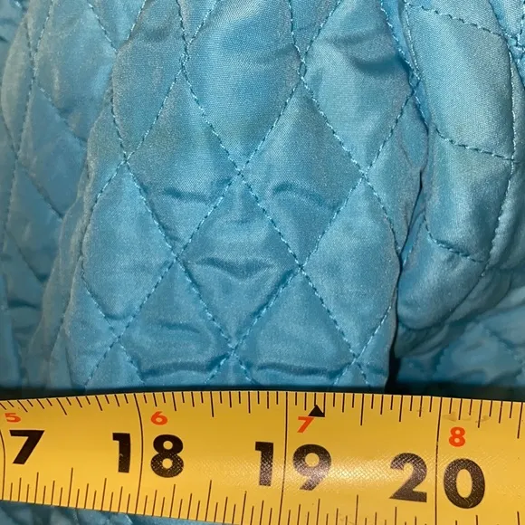 BRIGGS NEW YORK BLUE DIAMOND QUILTED JACKET SZ 12 KATE MIDDLETON Lightweight