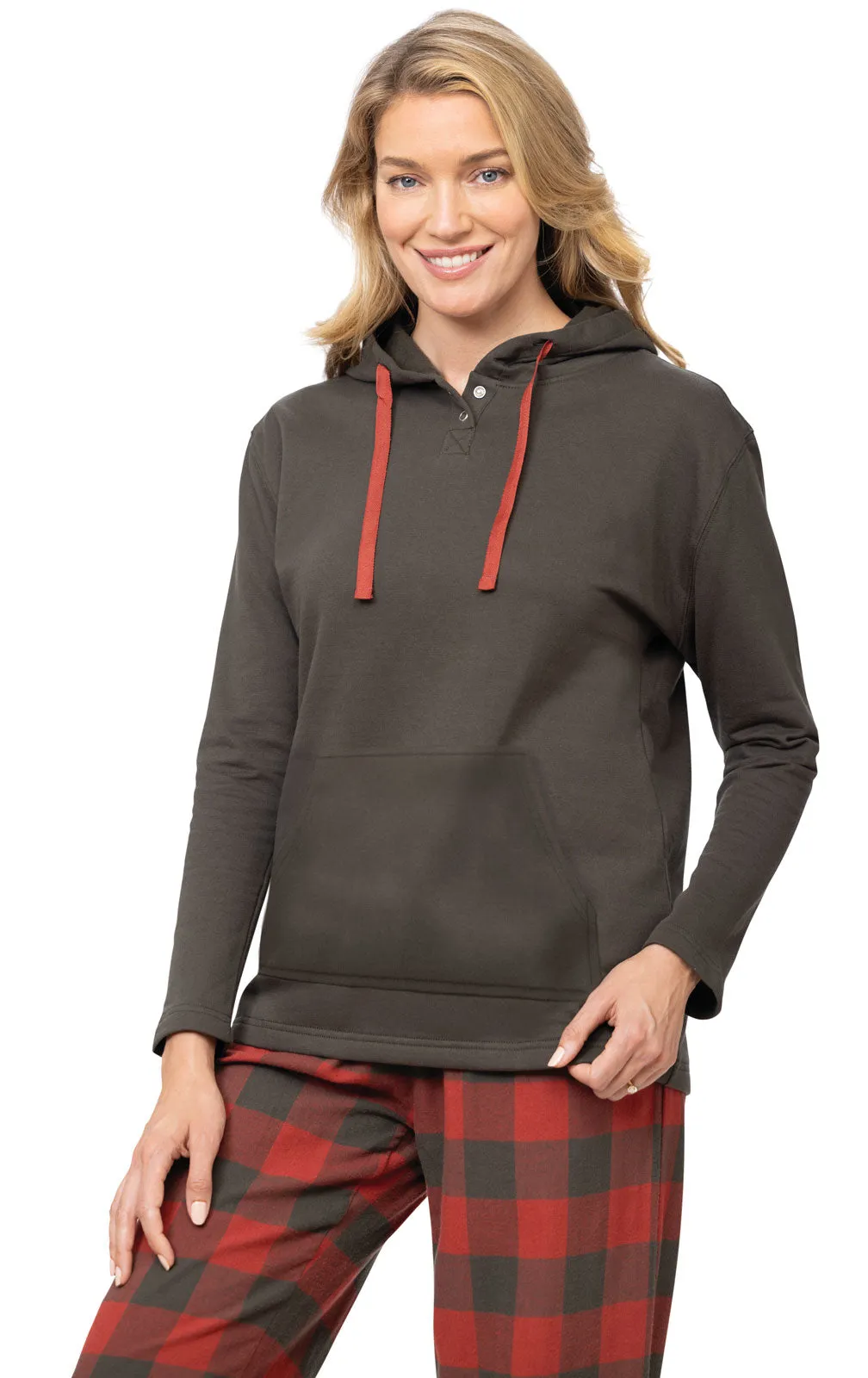 Buffalo Plaid Hoodie Pajamas - Couples
