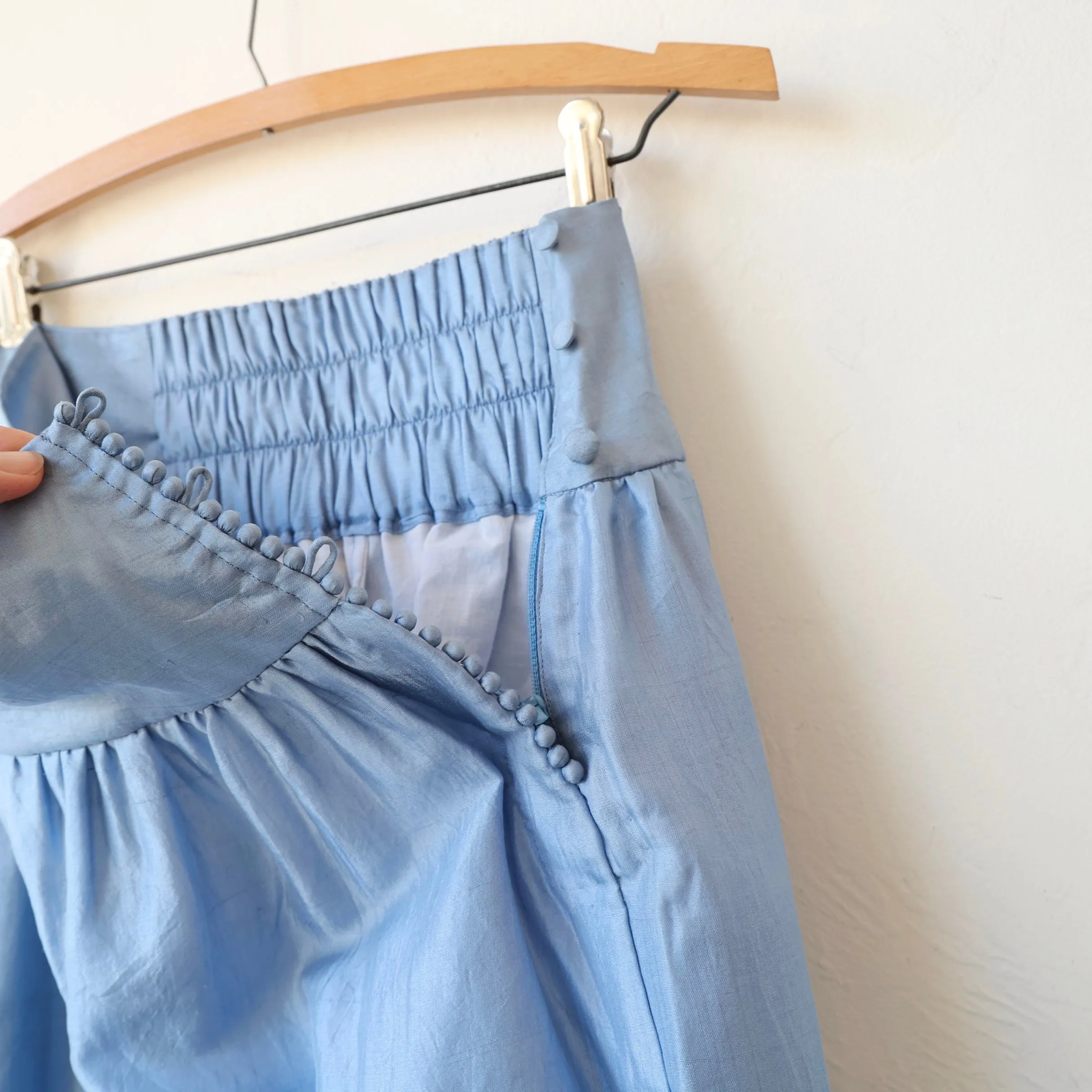 Bunon Silk Pants - Sky Blue
