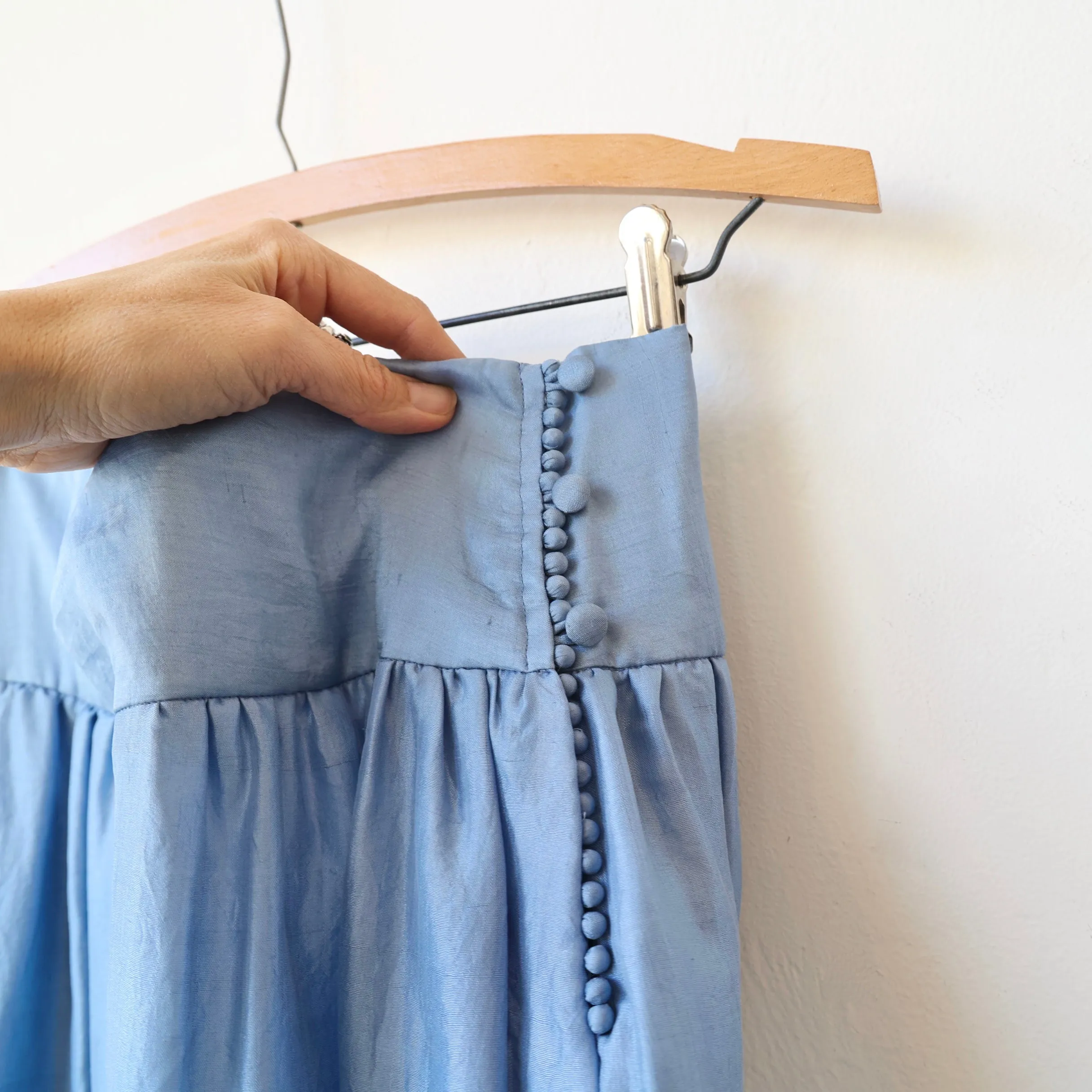 Bunon Silk Pants - Sky Blue