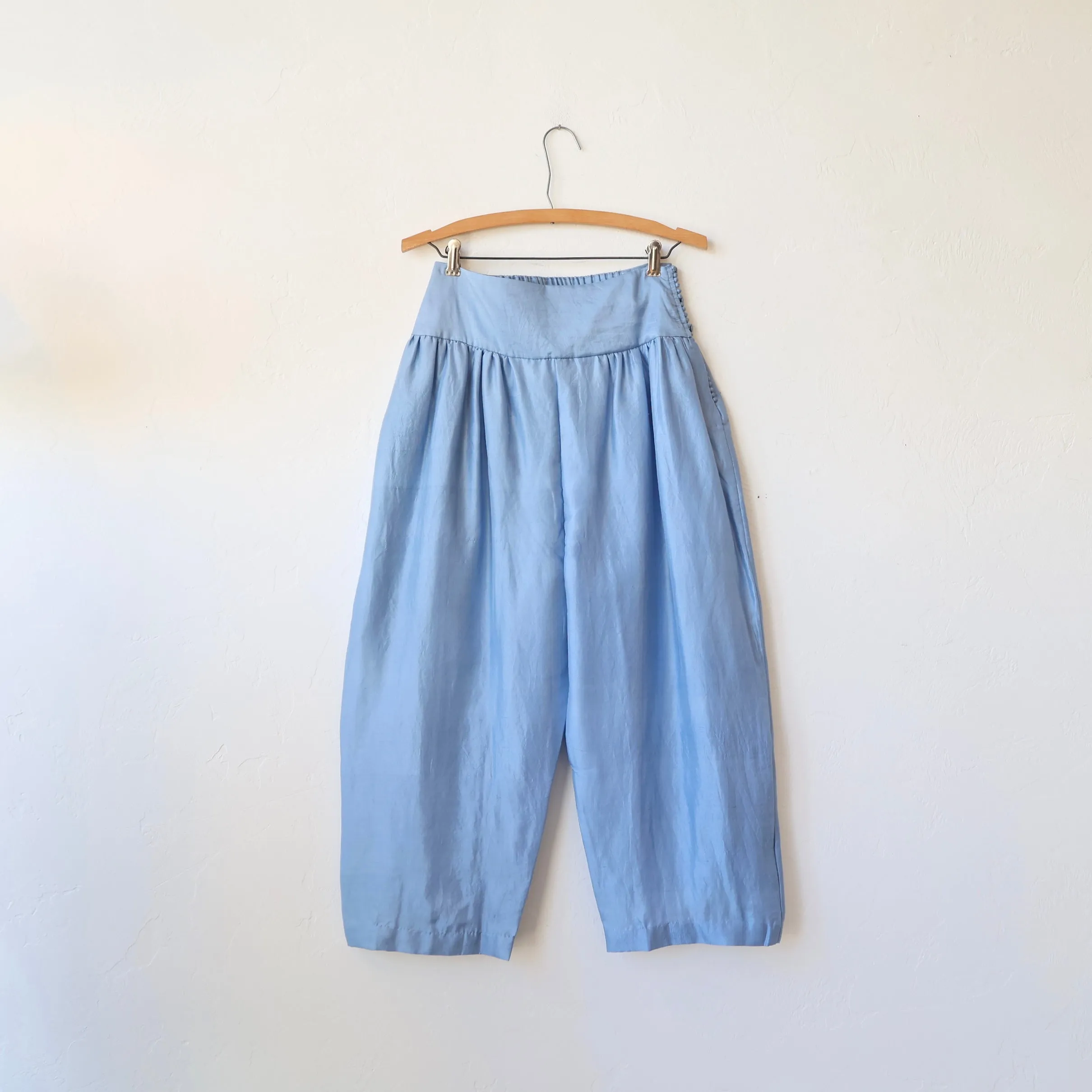 Bunon Silk Pants - Sky Blue