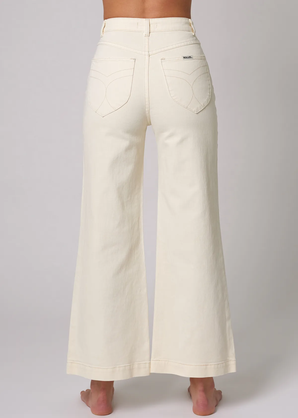 Buttercream Stretch Denim Sailor Jean <br> <i> ankle length </i>