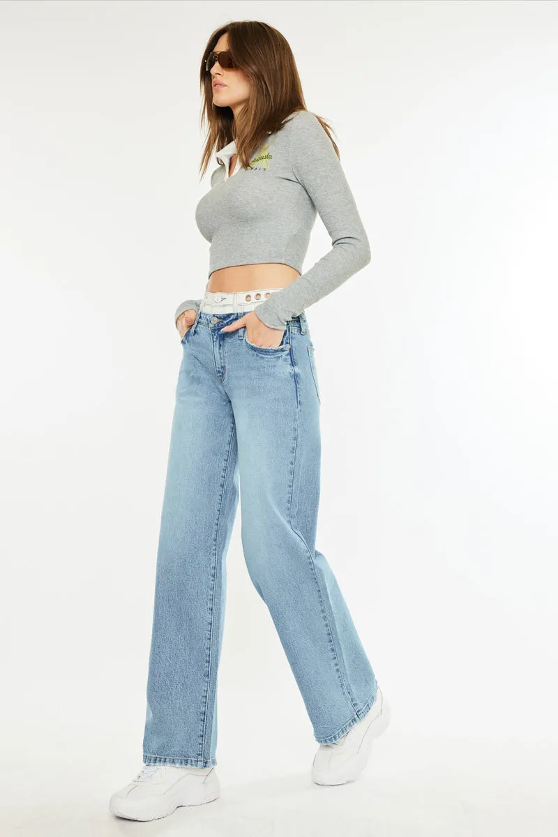 Caitlin High Rise Wide Leg Jeans