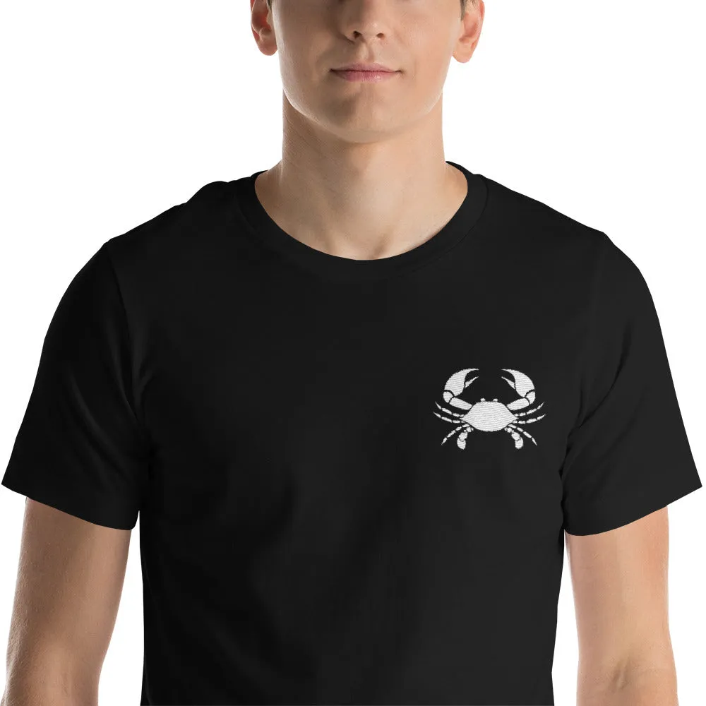 CANCER T SHIRT - Sign Logo Embroidery - Zodiac Shirt for Men
