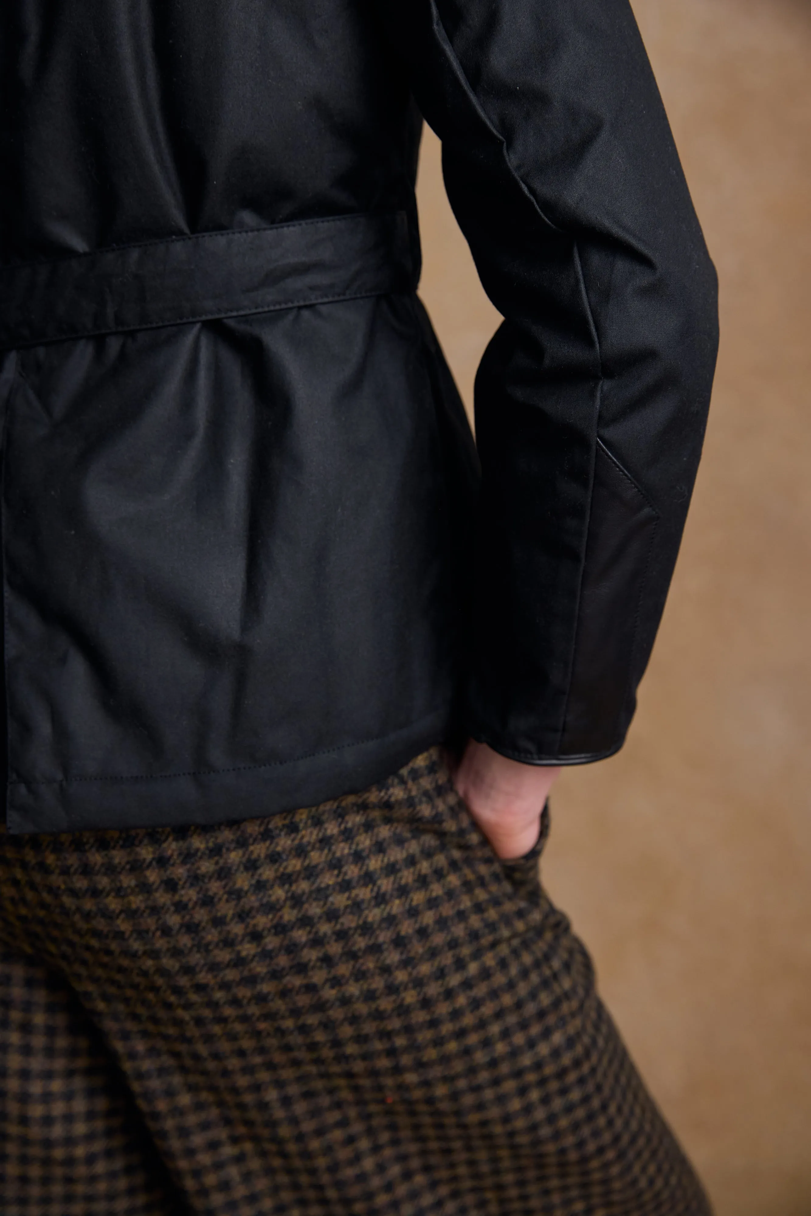 Cara Utility Wax Jacket - Black