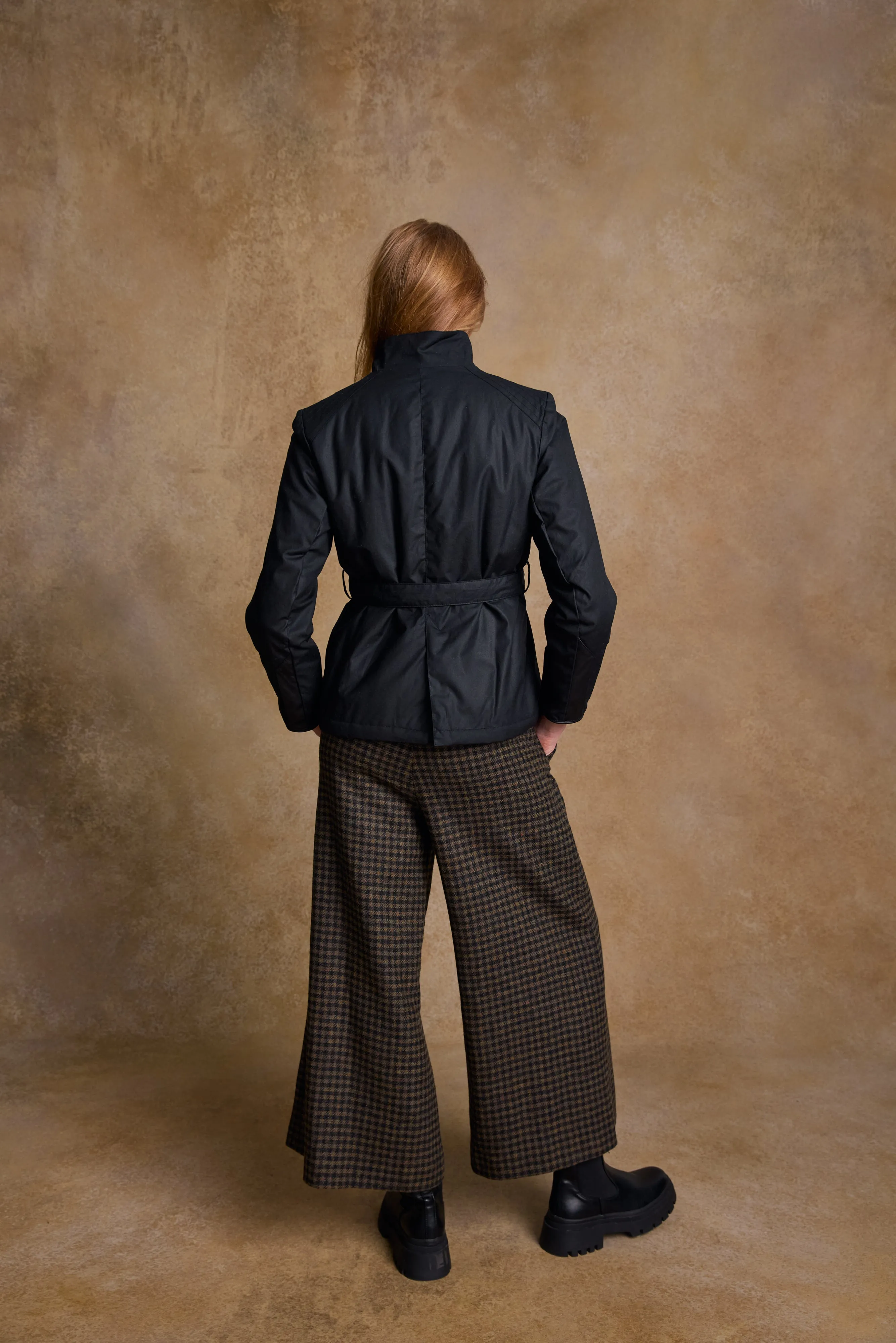 Cara Utility Wax Jacket - Black