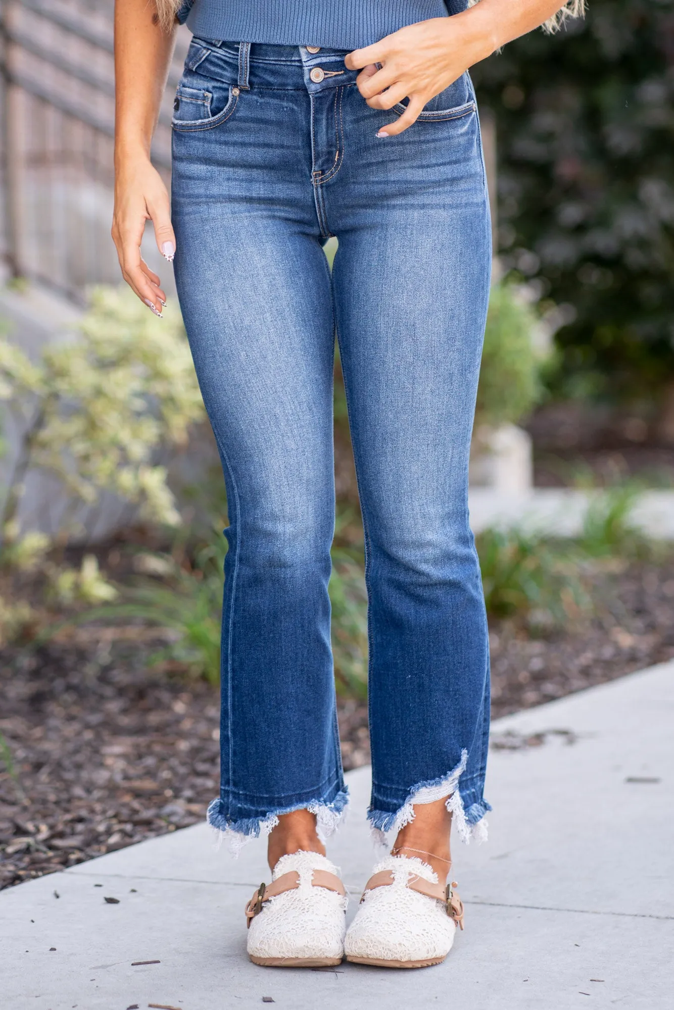 Celina High Rise Cropped Flare Jeans