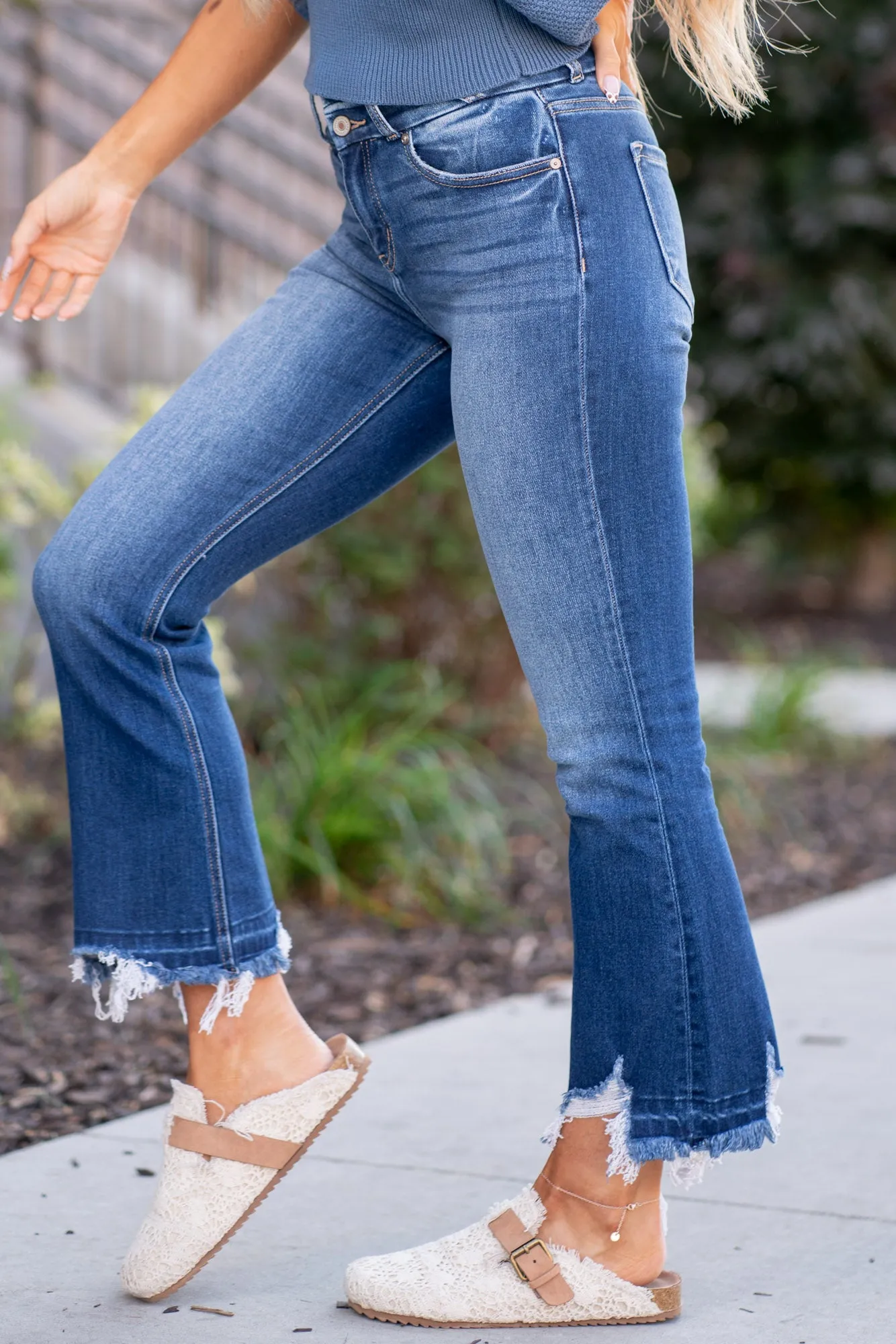 Celina High Rise Cropped Flare Jeans