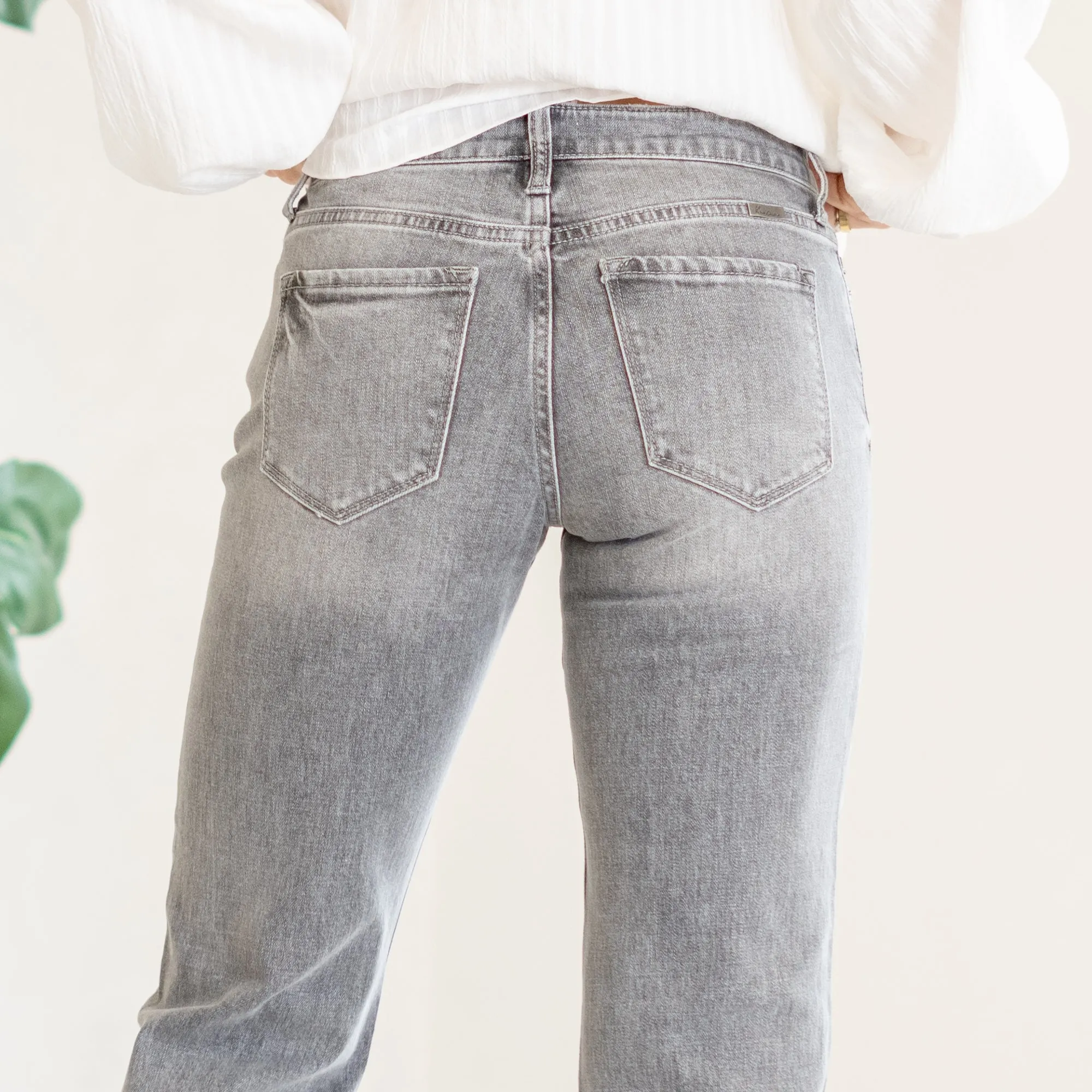 Chai Mid Rise Cropped Straight Leg
