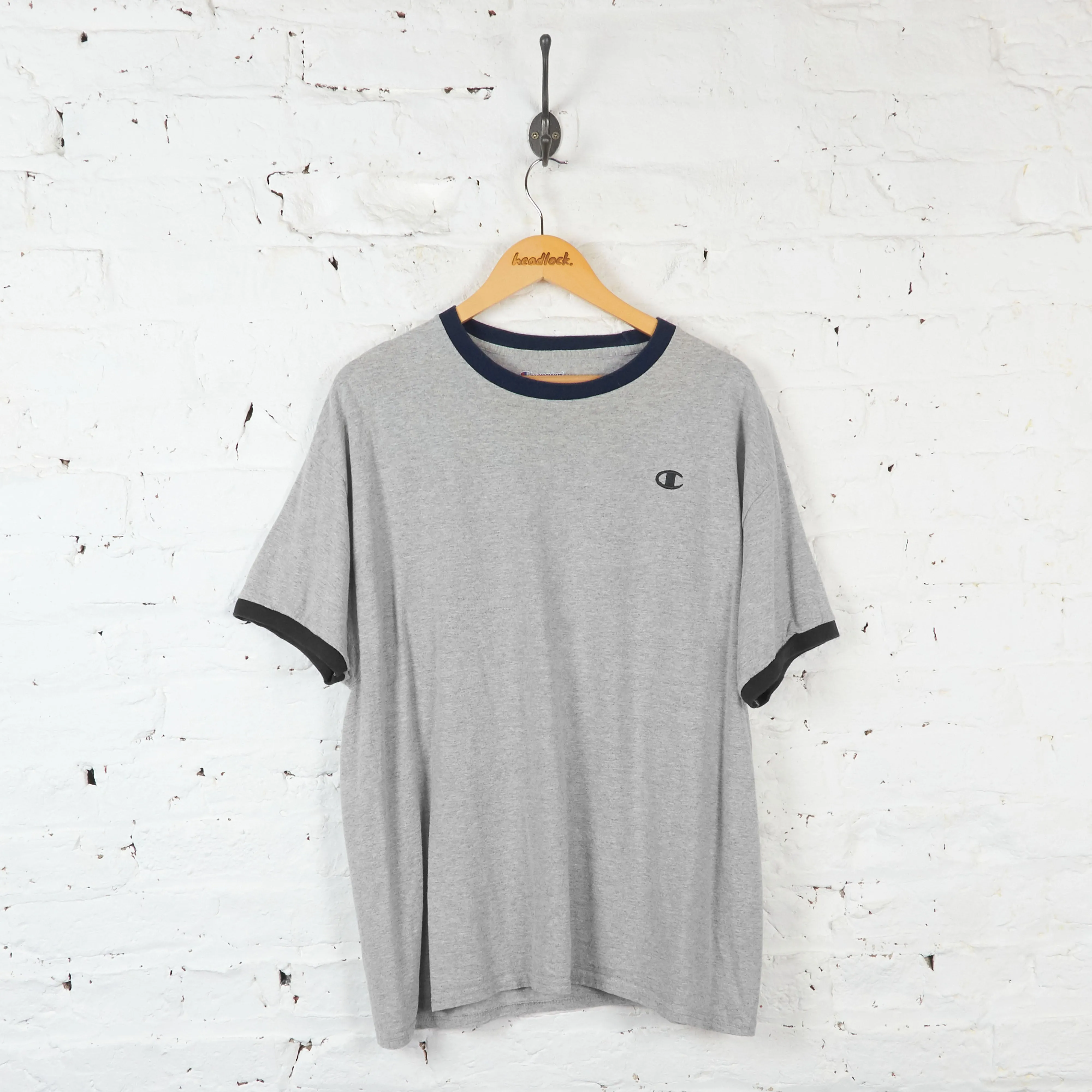 Champion Ringer T Shirt - Grey - XL