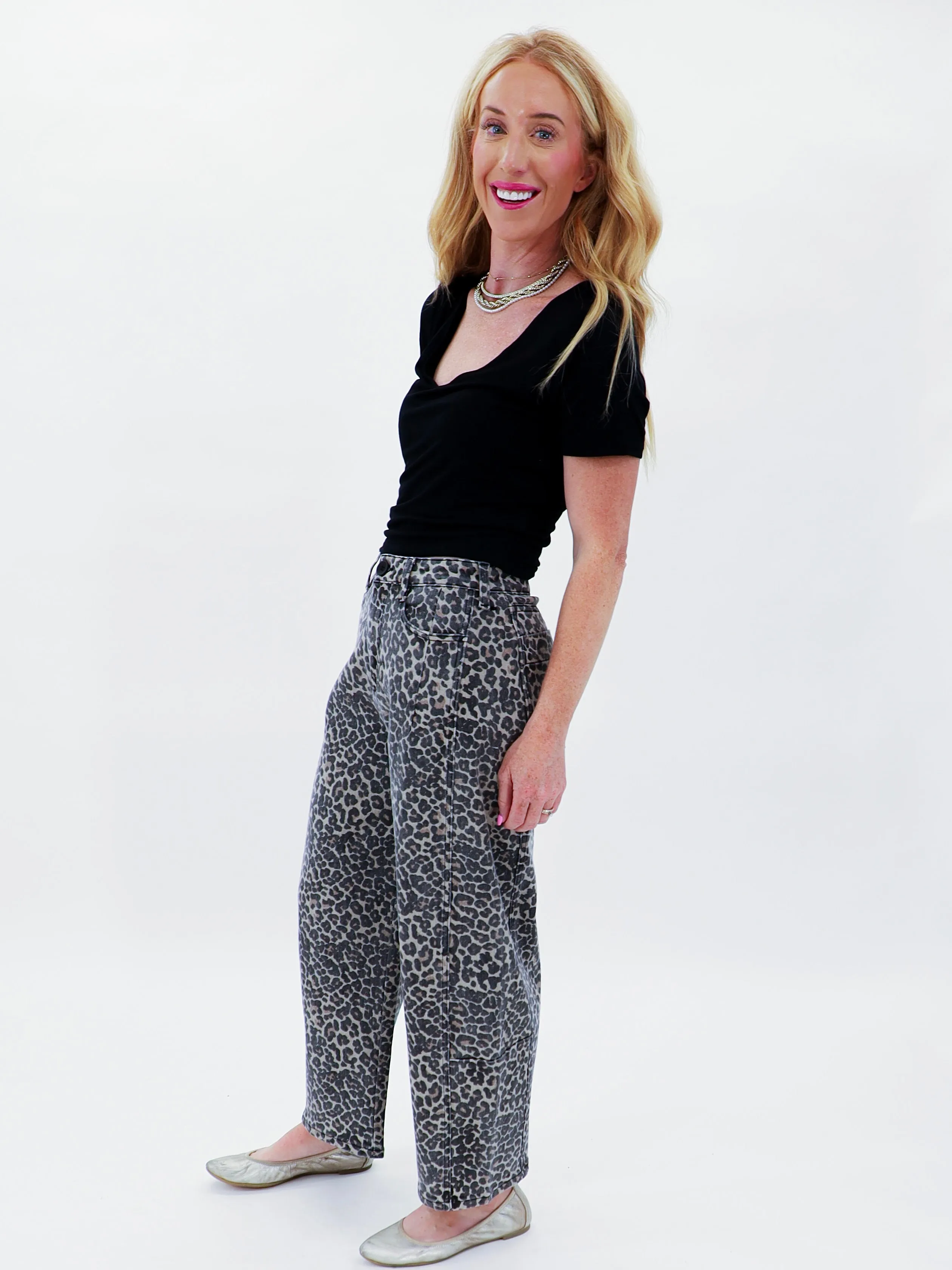 Cheetah Girl Barrel Denim