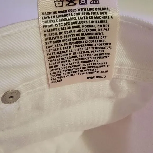 Citizens of Humanity 'Dani' Cropped Straight Leg White Jeans