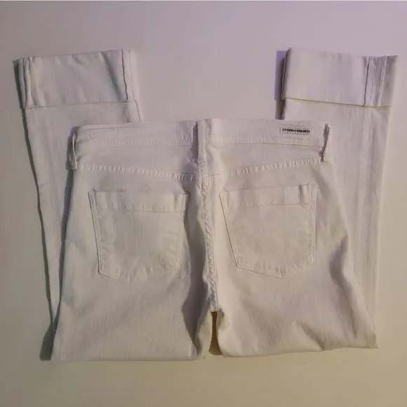 Citizens of Humanity 'Dani' Cropped Straight Leg White Jeans