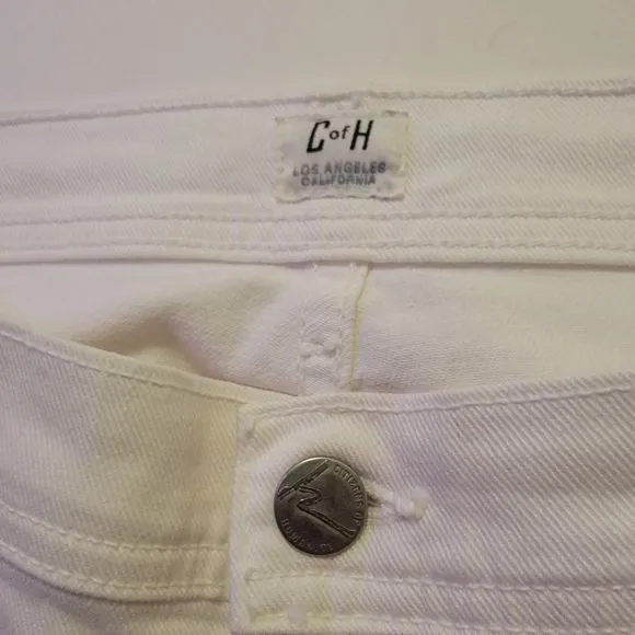 Citizens of Humanity 'Dani' Cropped Straight Leg White Jeans