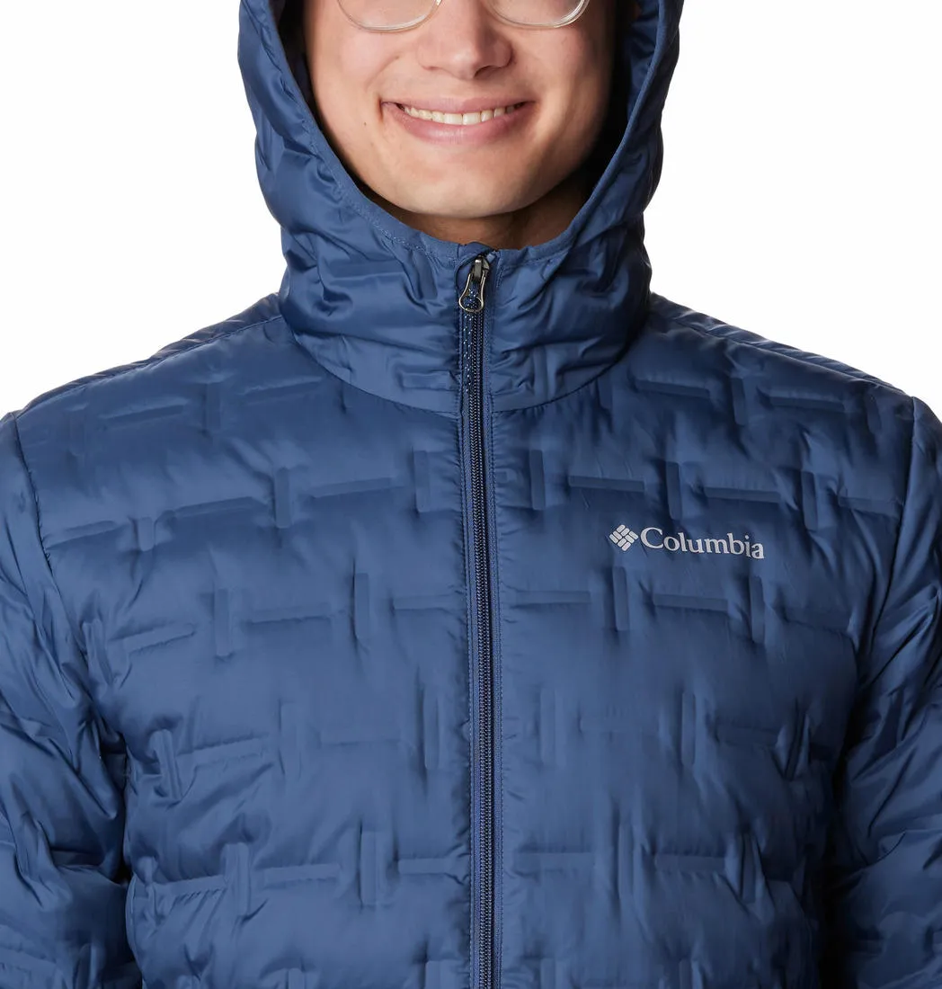 Columbia Men Navy Blue Delta Ridge Down Hooded Jacket