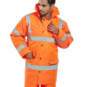 Constructor Hi-vis Traffic Jacket with Concealed Hood - Orange