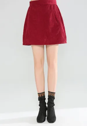 corduroy a-line mini skirt