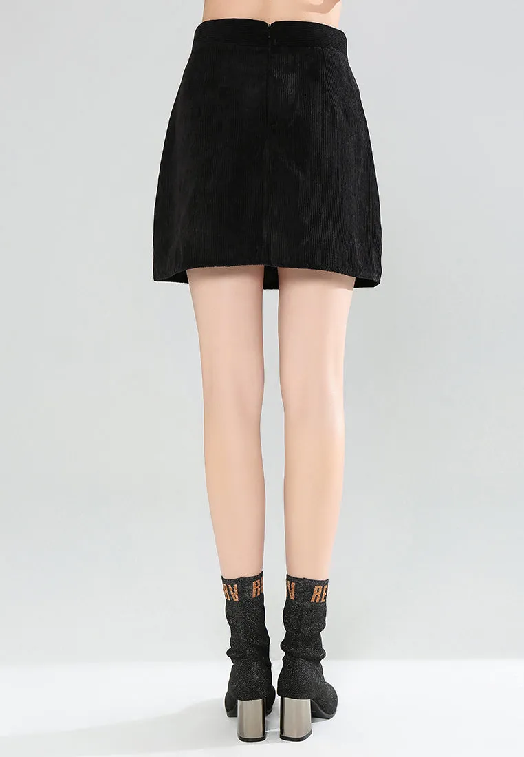 corduroy a-line mini skirt