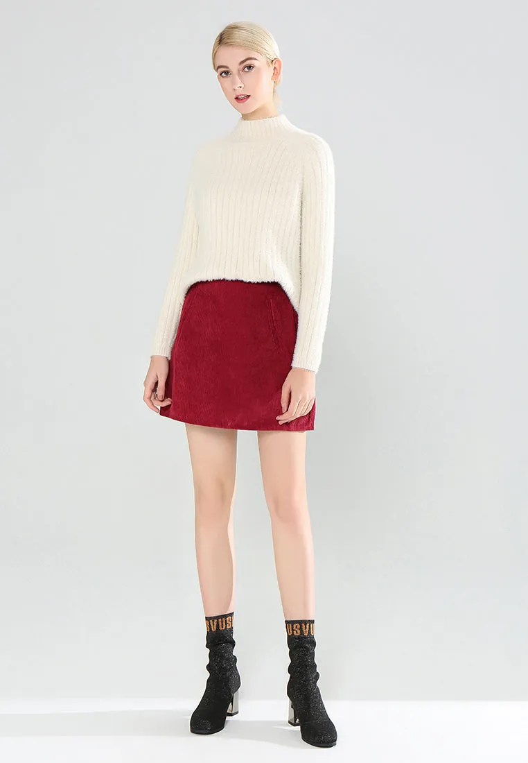 corduroy a-line mini skirt