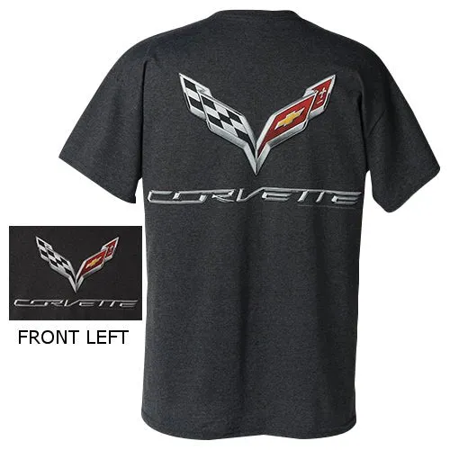 Corvette C7 Men's Logo Flag T-Shirt