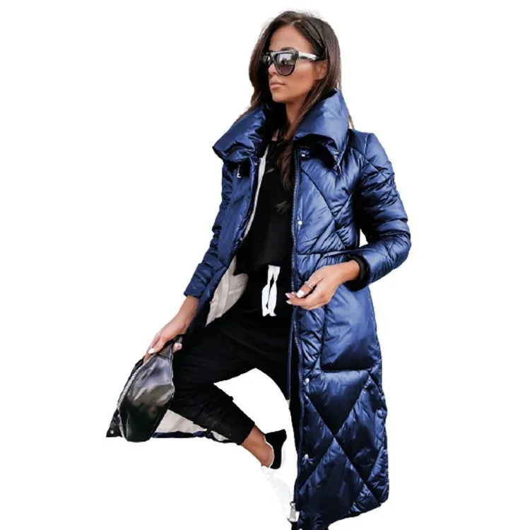 Cotton parka with quilted design