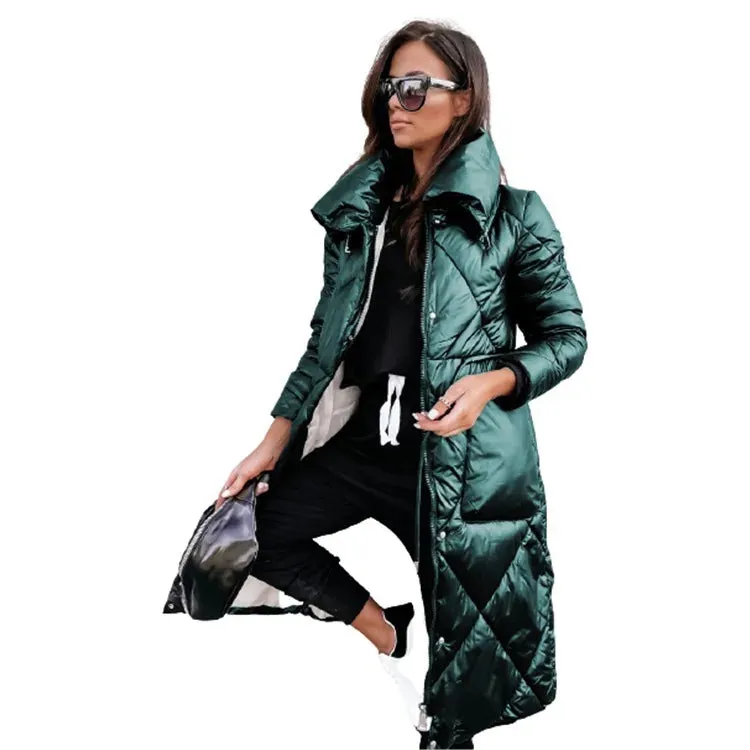Cotton parka with quilted design