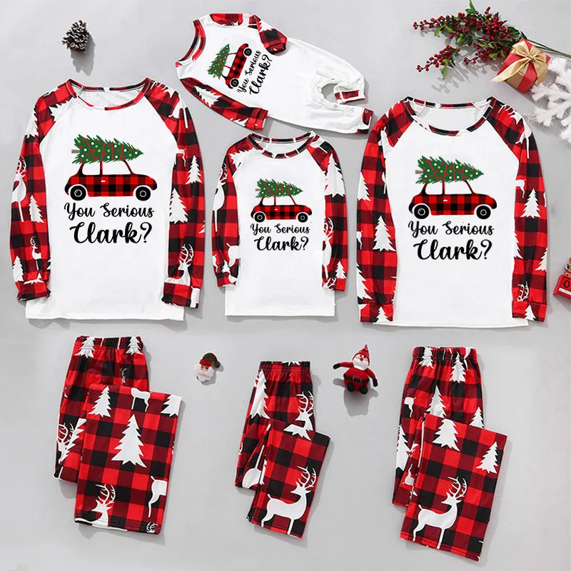 Cozy Family Christmas Plaid Two-Piece Pajama Set for Festive Comfort
